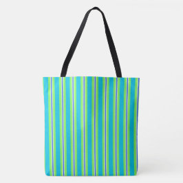 Sommerstreifen - türkis und lila grün tasche