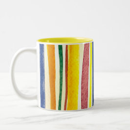 Sommerstreifen Zweifarbige Tasse
