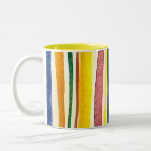 Sommerstreifen Zweifarbige Tasse