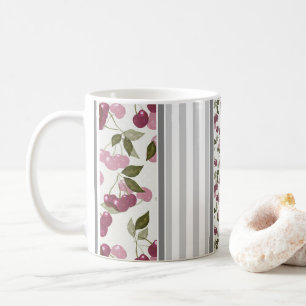 Sommerstreifenmuster aus mehrfarbigem Stoff Kaffeetasse