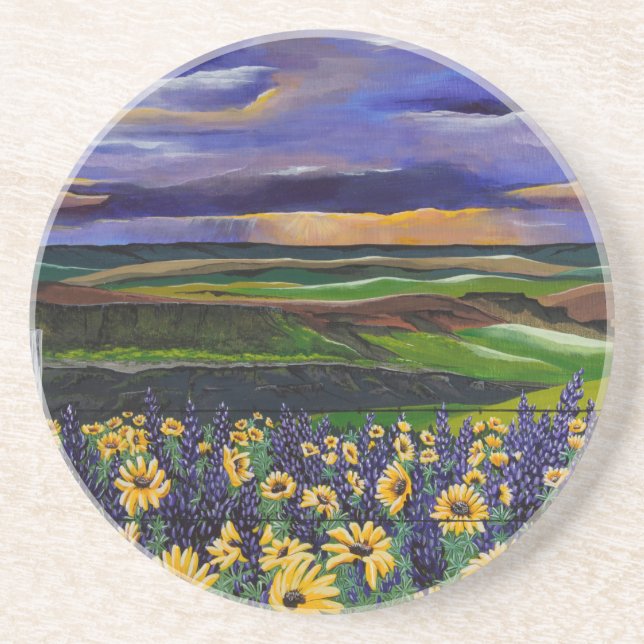 Sommersturm Sandstein Untersetzer (Vorne)