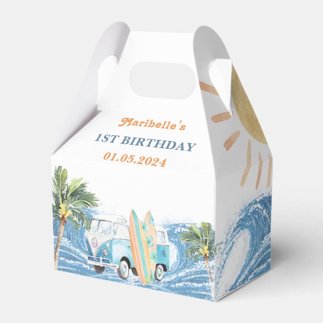 Sommersurf Geburtstagsparty Geschenkschachtel (Vorderseite)