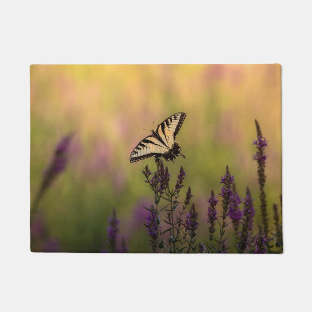 Sommerszene, Schmetterling und Loosestrife Fußmatte (Vorderseite)