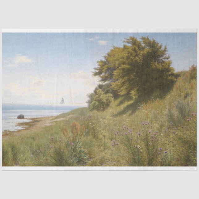 Sommertag am Meer (von Ludvig Kabell) Seidenpapier (Vorderseite)