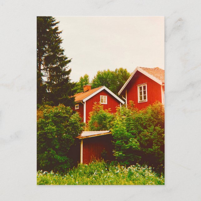 Sommertag in Dalarna Postkarte (Vorderseite)