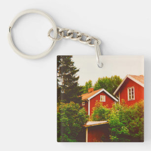Sommertag in Dalarna Schlüsselanhänger