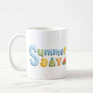 Sommertag - Sommertag Feier Text Kaffeetasse