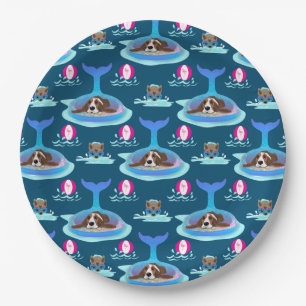 Sommertage der Hunde Pappteller