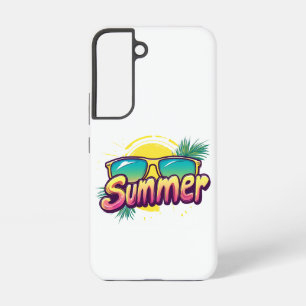 Sommertext - farbenfrohe Sommersonnenbrille Samsung Galaxy Hülle