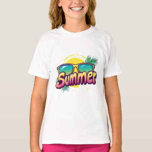 Sommertext - farbenfrohe Sommersonnenbrille T-Shirt