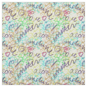 Sommertypografie Stoff