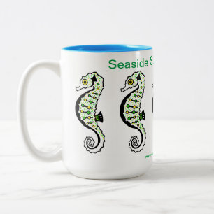 Sommerurlaub am Meer - Seepferde Zweifarbige Tasse