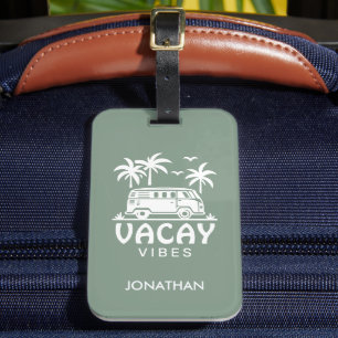 Sommerurlaub Camper Van Sage Grün Reisen Gepäckanhänger