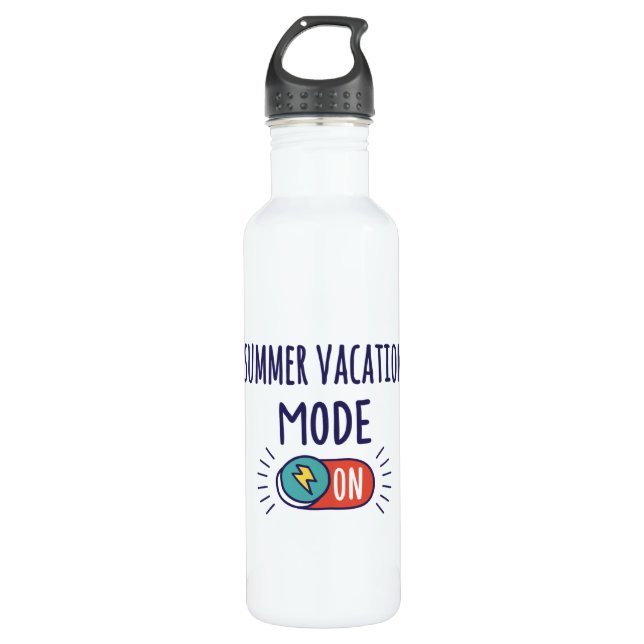 Sommerurlaub eingeschaltet edelstahlflasche (Vorderseite)