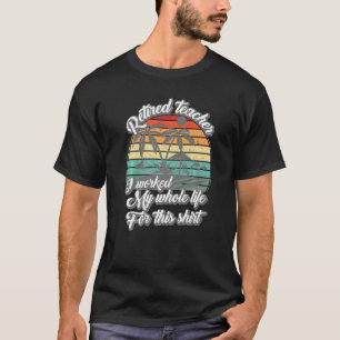 Sommerurlaub Ermüdete Lehrer Ich arbeite meinen Ur T-Shirt
