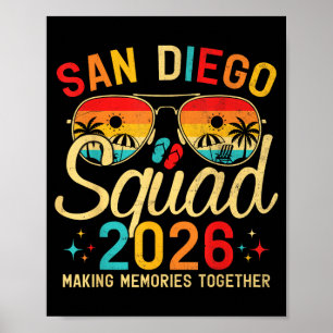 Sommerurlaub Familienreise nach San Diego Beach CA Poster