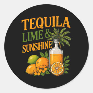 Sommerurlaub Ferien Strand Tequila Runder Aufkleber