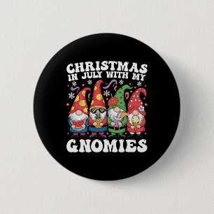 Sommerurlaub Gnome Liebhaber Lustiges Weihnachten  Button