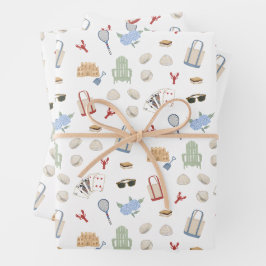 Sommerurlaub in Neuengland Geschenkpapier Set