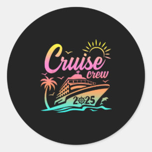 Sommerurlaub Kreuzfahrt Crew 2025 Reise Matching F Runder Aufkleber