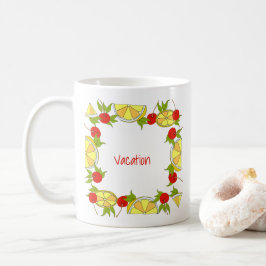 Sommerurlaub Minimalistisches Niedliches Obst ist  Kaffeetasse