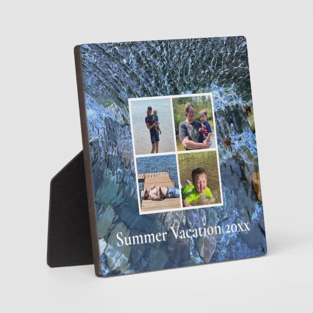 Sommerurlaub mit Wassermauergesteinen Fotoplatte (Vorderseite)