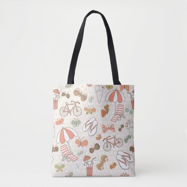 Sommerurlaub Muster Tasche (Vorderseite)