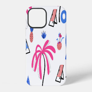 Sommerurlaub: Palmen Bäume Ananas Muster iPhone 12 Hülle