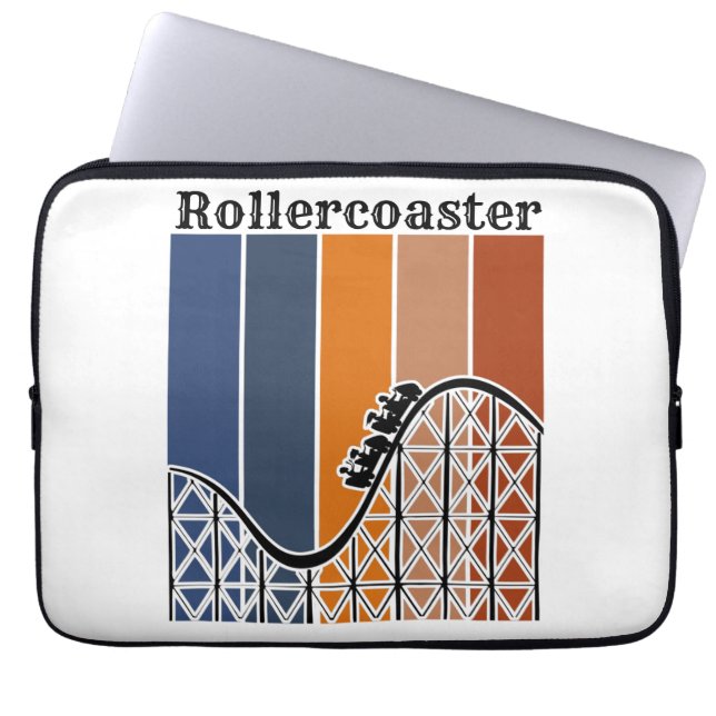 Sommerurlaub Reiten auf dem Rollercoaster Retro Laptopschutzhülle (Vorderseite)