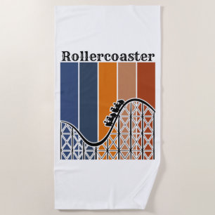 Sommerurlaub Reiten auf dem Rollercoaster Retro Strandtuch