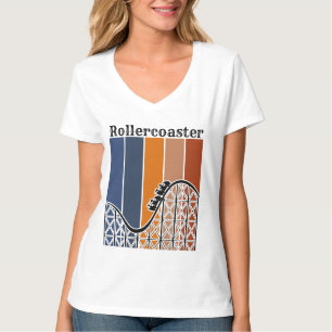 Sommerurlaub Reiten auf dem Rollercoaster Retro T-Shirt