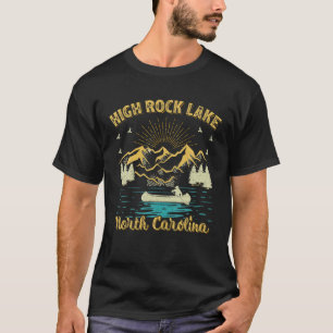 Sommerurlaub Retro Berg Nord Carolina Hoch T-Shirt