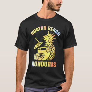 Sommerurlaub Retro Sunset Honduras Roatan Beach T-Shirt