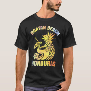 Sommerurlaub Retro Sunset Honduras Roatan Beach T-Shirt