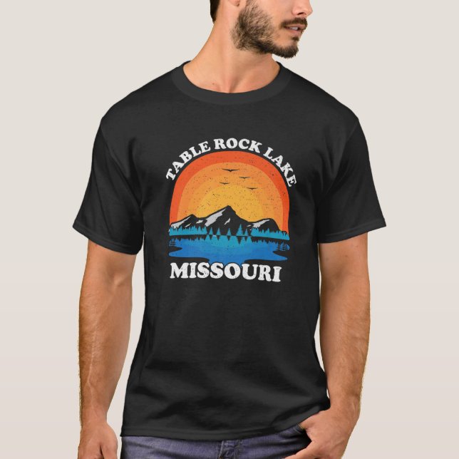 Sommerurlaub Retro Sunset Missouri Tischrock L T-Shirt (Vorderseite)