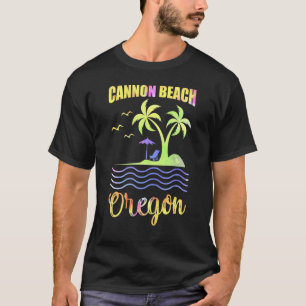 Sommerurlaub Retro Sunset Oregon Cannon Beach T-Shirt