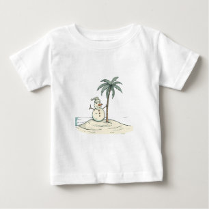 Sommerurlaub Schneemann Tropische Strandatmosphäre Baby T-shirt