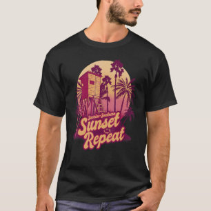 Sommerurlaub Sonnenaufgang Sonnenbrand Sonnenunter T-Shirt