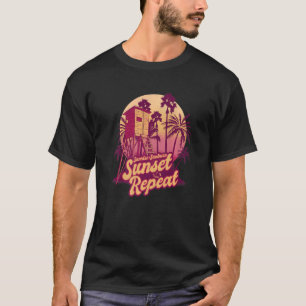 Sommerurlaub Sonnenaufgang Sonnenbrand Sonnenunter T-Shirt