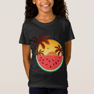 Sommerurlaub Sonnenuntergang Exotic Obstpalmen Bäu T-Shirt