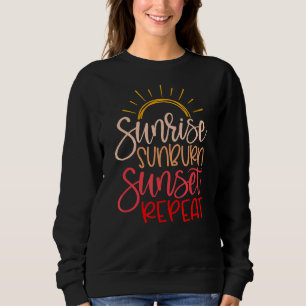 Sommerurlaub Strand Sonnenaufgang Sonnenbrand Sonn Sweatshirt