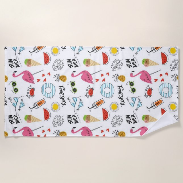 Sommerurlaub Strandtuch (Vorderseite)