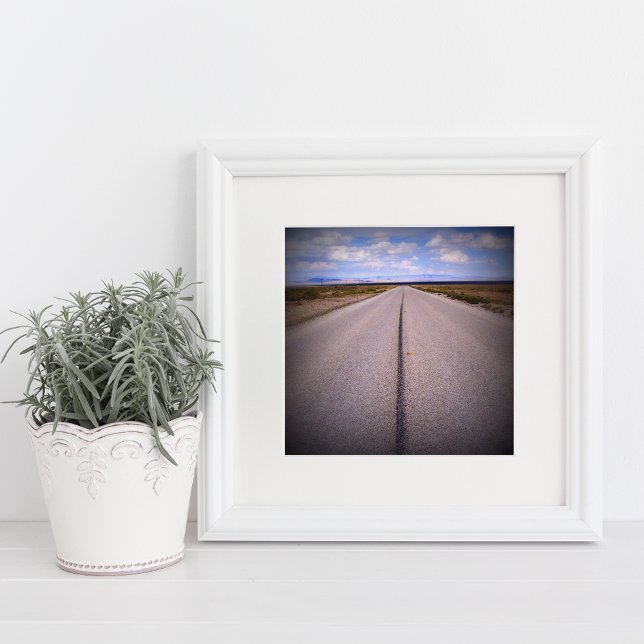 Sommerurlaub Straße Ausflug 4x4 Platz Fotodruck (Small photo frame with mat for 4x4 photo.)