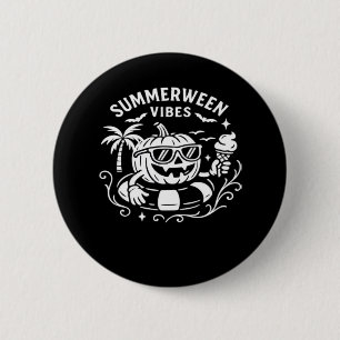 Sommerurlaub Summerween Vibes Pumpkin Pool Floa Button