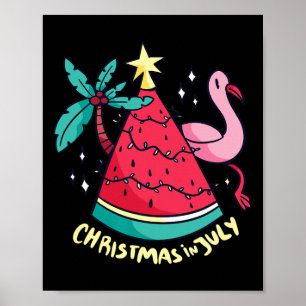Sommerurlaub Wassermelone Weihnachtsbaum Weihnacht Poster