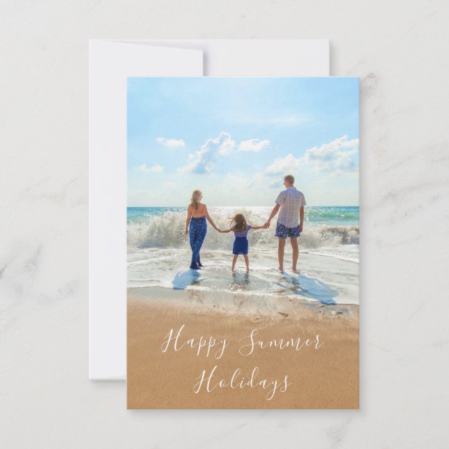 Sommerurlaubskarte Individuelles Foto Ihr eigenes  Einladung (Vorderseite)