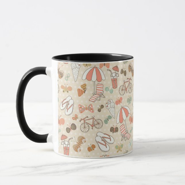 Sommerurlaubsmuster Tasse (Links)