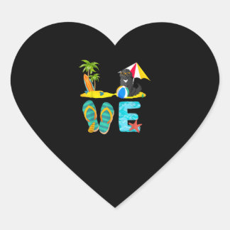 Sommerurlaubsneufundland | LIEBE Herz-Aufkleber