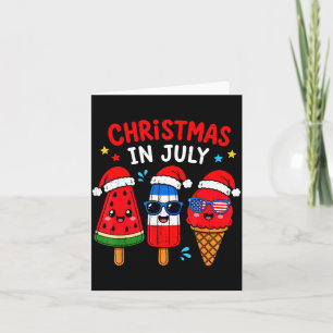 Sommerurlaubsshirt Lustiges Eis mit Santa Karte
