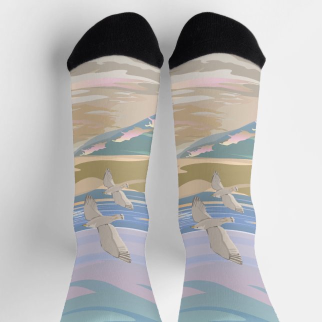 Sommerurlaubsstrand Socken (Oben)